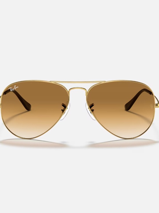 Ray-Ban Aviator sunglasses (RB3025). Gold frame/brown gradient lenses main image 4